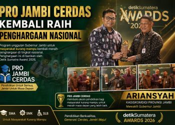Pemprov Jambi Raih detikSumatera Awards, Kategori Transformasi Pendidikan-Kualitas Hidup. (Foto : ist)