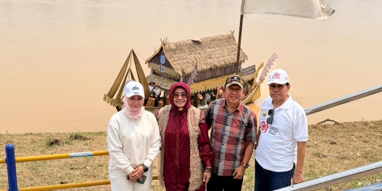 Wabup A Khafid Hadiri Pembukaan Lomba Perahu Tradisional, Merangin Usung Rumah Tuo Tabir. (Foto : ist)