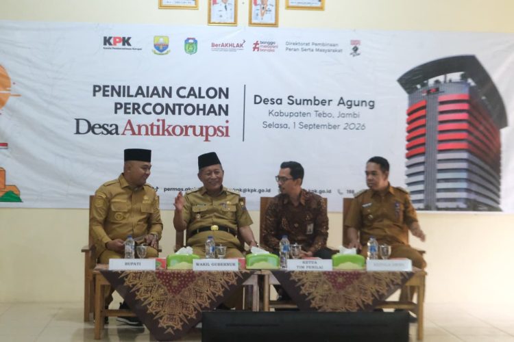 Wagub Sani: Pemprov Jambi Dukung Penuh Program KPK RI, 10 Desa Diajukan Jadi Percontohan, Termasuk Desa Sumber Agung Tebo. (Foto : ist)