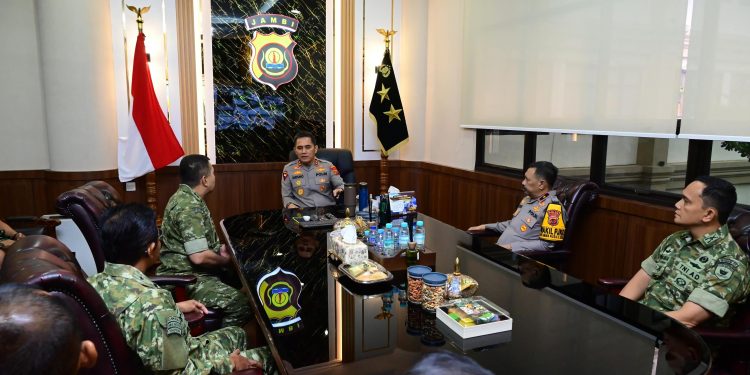 Pangdam XX/TIB Kunjungi Kapolda Jambi, Bahas Perkembangan Kamtibmas di Provinsi Jambi. (Foto : ist)