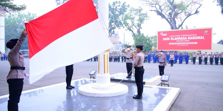 Polda Jambi Peringati Haornas ke-43, Wakapolda Ajak Personel Jadikan Olahraga sebagai Bagian dari Gaya Hidup. (Foto : ist)