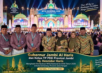 Gubernur Al Haris Hadiri Pembukaan MTQ Nasional 2026 di Semarang, Beri Dukungan Langsung untuk Kafilah Jambi. (Foto : ist)