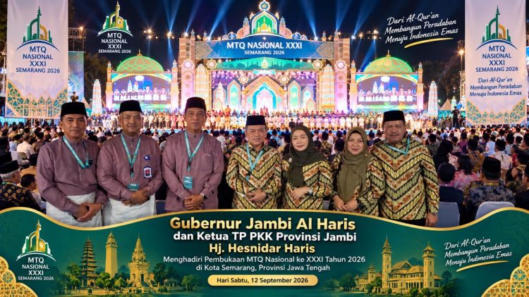 Gubernur Al Haris Hadiri Pembukaan MTQ Nasional 2026 di Semarang, Beri Dukungan Langsung untuk Kafilah Jambi. (Foto : ist)