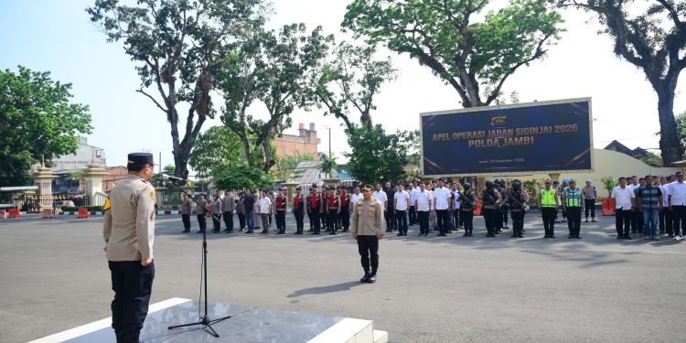 Polda Jambi Gelar Apel Operasi Jaran Siginjai 2026, Tekan Tindak Pidana Curanmor. (Foto : ist)