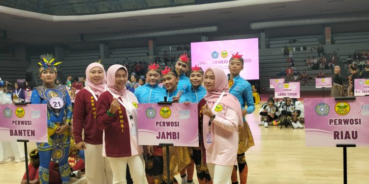 PERWOSI Jambi Pertahankan Gelar Juara Nasional Senam Kreasi 2026. (Foto : ist)