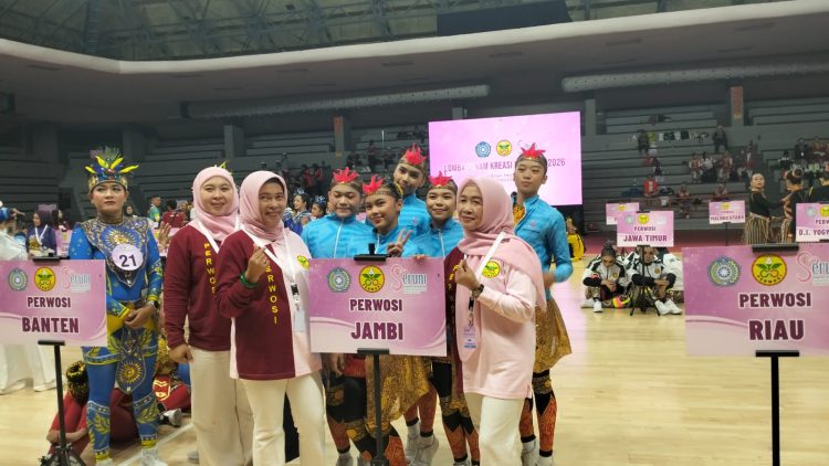 PERWOSI Jambi Pertahankan Gelar Juara Nasional Senam Kreasi 2026. (Foto : ist)