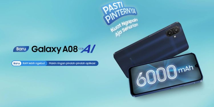 Galaxy A08 menjadi pilihan Pasti Pintar terbaru di Indonesia untuk menemani aktivitas sehari-hari penggunanya. (Foto : ist)