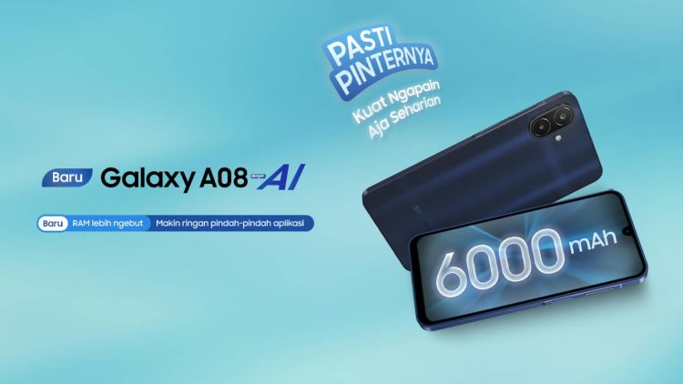 Galaxy A08 menjadi pilihan Pasti Pintar terbaru di Indonesia untuk menemani aktivitas sehari-hari penggunanya. (Foto : ist)