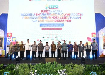 OJK dorong generasi muda menjadi penggerak ekonomi dan keuangan syariah melalui ISFO 2026 di Puncak Indonesia Sharia Financial Olympiad 2026. (Foto : ist)
