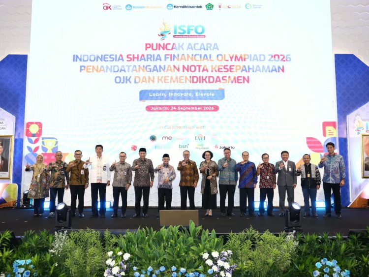 OJK dorong generasi muda menjadi penggerak ekonomi dan keuangan syariah melalui ISFO 2026 di Puncak Indonesia Sharia Financial Olympiad 2026. (Foto : ist)