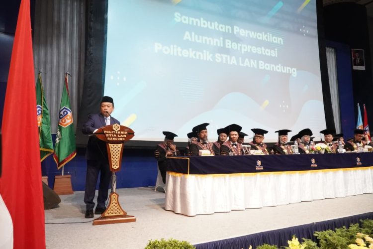 Hadiri Wisuda XLIV Poltek STIA LAN Bandung, Al Haris: Alumni Harus Memberikan yang Terbaik untuk Bangsa. (Foto : ist)