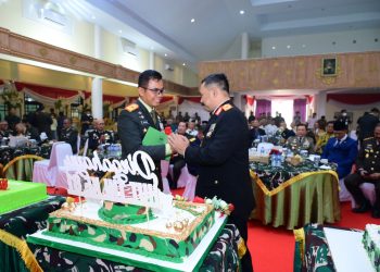 HUT TNI ke-81, TNI-Polri di Jambi Perkuat Sinergi Jaga Kedaulatan Dan Keamanan. (Foto : ist)
