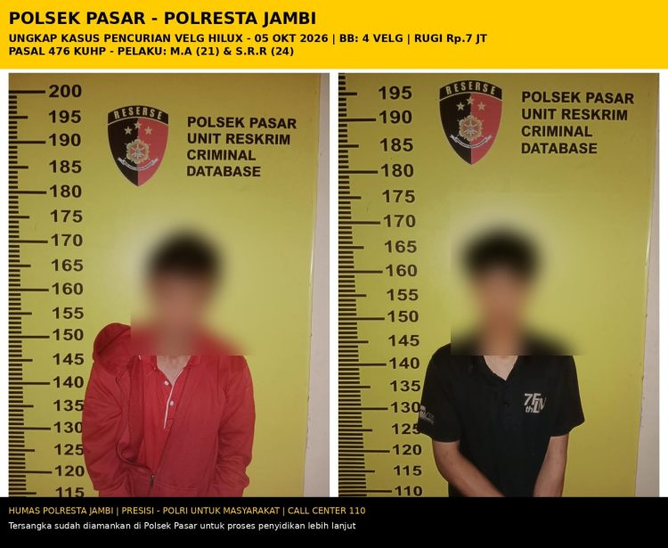 Polisi gerak cepat ungkap pencurian velg hilux, dua pelaku berhasil diamankan. (Foto : ist)
