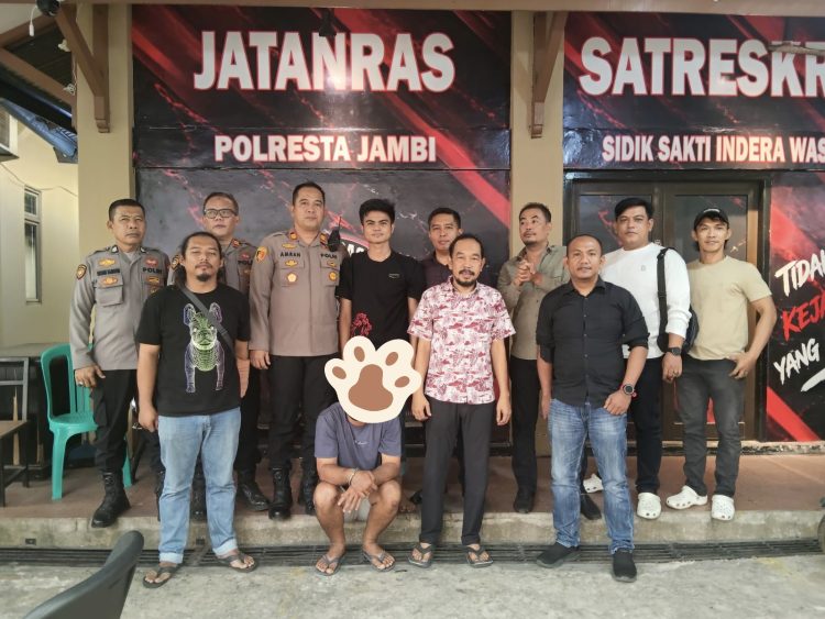 Polsek Telanaipura Polresta jambi ungkap kasus penganiayaan yang mengakibatkan korban meninggal dunia, pelaku berhasil diamankan. (Foto : ist)