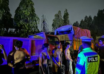 Operasi Jaran Siginjai 2026, Polisi Amankan 11 Pelaku Balap Liar di Jl. Bandara Lama. (Foto : ist)