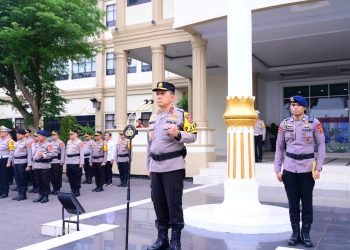 Kapolda Jambi Pimpin Apel Operasi Patuh Siginjai 2026, Fokus Tingkatkan Keselamatan Berlalu Lintas. (Foto : ist)