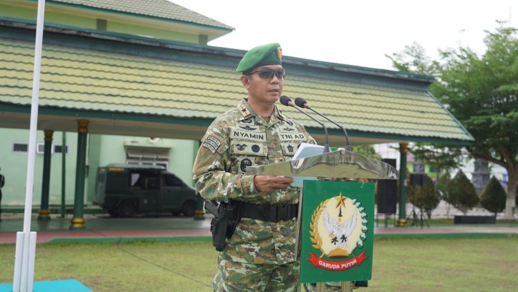 Danrem 042/Gapu Pimpin Upacara Hari Sumpah Pemuda Ke-98, Gaungkan Pemuda Patriotik, Gigih dan Berempati. (Foto : ist)