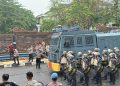 Massa Datangi Kantor Gubernur, Kapolda Jambi Imbau Unjuk Rasa Berlangsung Tertib dan Damai. (Foto : ist)