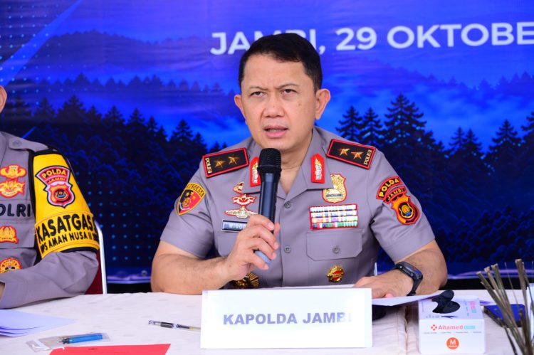 Polda Jambi Ungkap 19 Kasus Karhutla, 16 Tersangka dan 112 Hektare Lebih Lahan Terbakar. (Foto : ist)